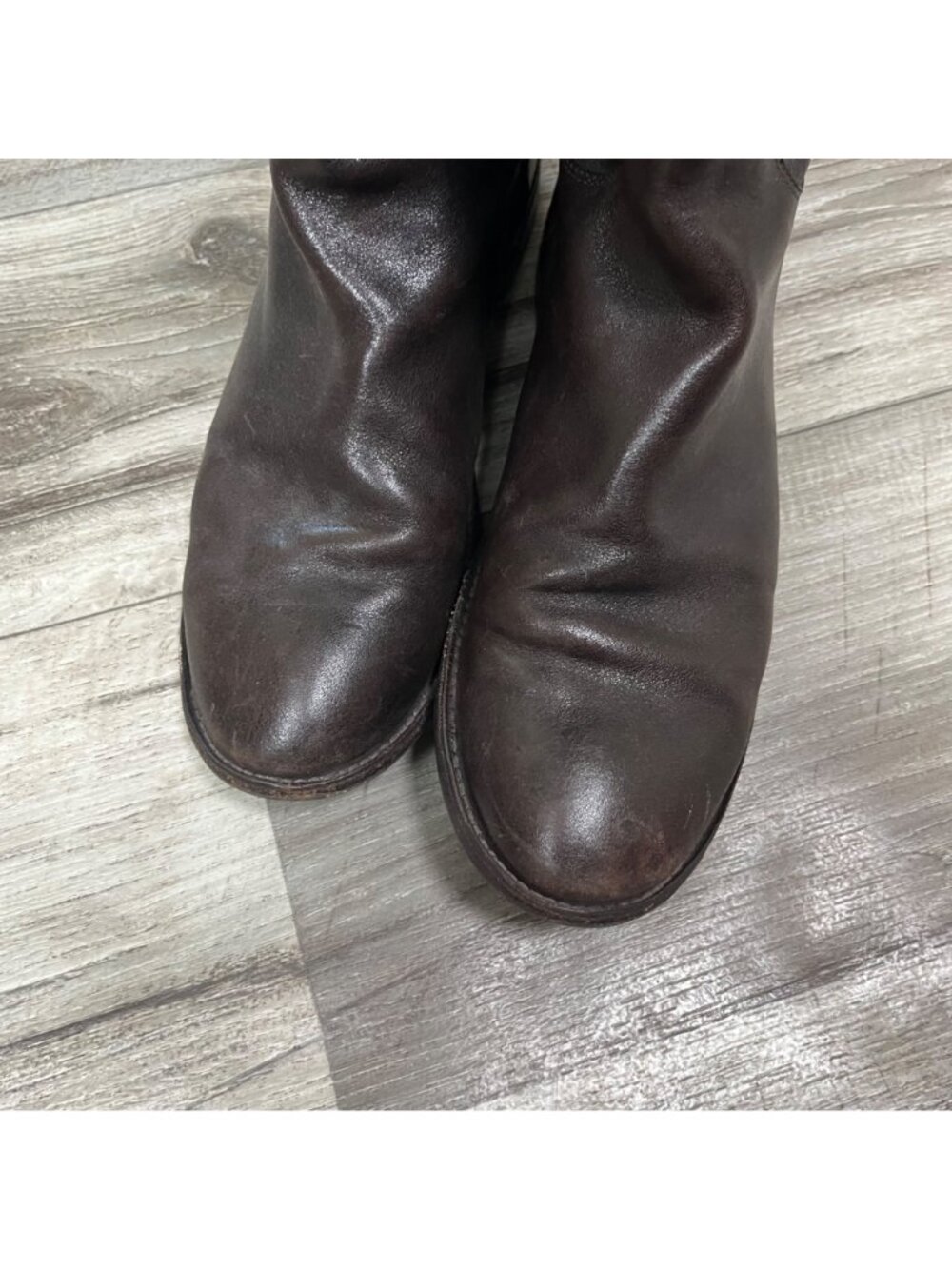Frye Paige Tall Leather Riding Boots Chocolate Brown Women’s Size 8.5 - Picture 5 of 14